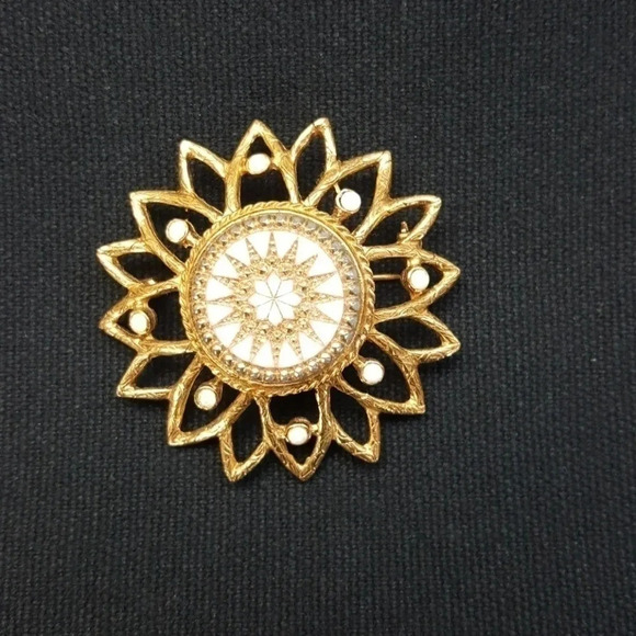 Vintage Mid Century Retro Starburst Pin Brooch - Picture 1 of 2